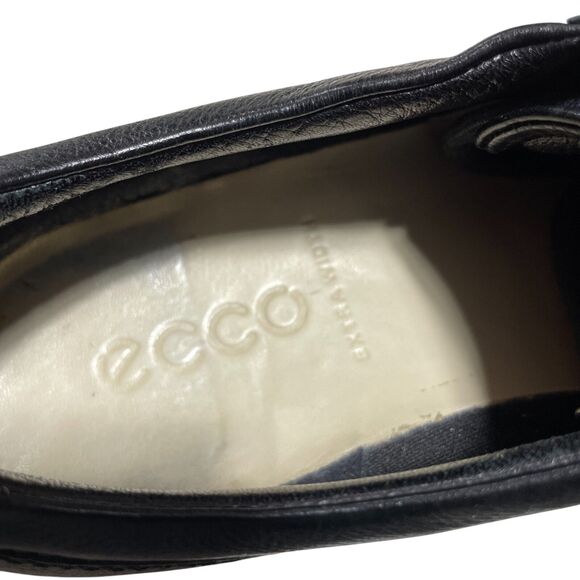 ECCO Black 46 (12) Extra Wide Mens Loafer Lace Up (slight wear see pictures)‎